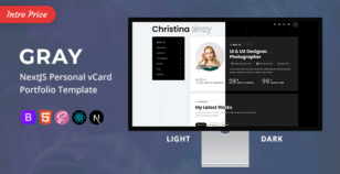 Gray - NextJS Personal vCard/Portfolio Template by FlaTheme