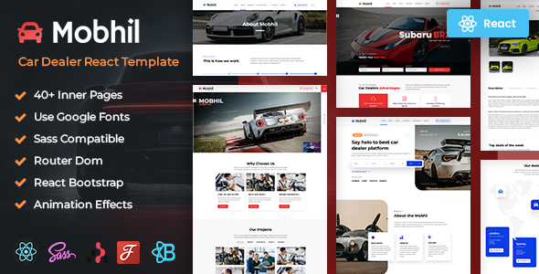 Mobhil - Car Dealer React Template by dexignlabs