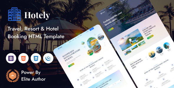 Hotely – Travel & Hotel Boking HTML5 Template by wpoceans