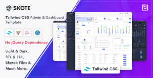 Skote - Tailwind CSS Admin & Dashboard Template by Themesbrand