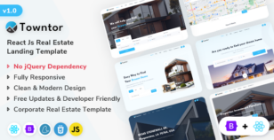 Towntor - React Js Real Estate Template by ShreeThemes