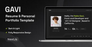 Gavi - Personal Portfolio Resume Nextjs Template by UiCamp