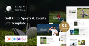 Golfy - Golf Club & Course HTML Template by reacthemes