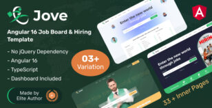 Jove - Angular Job Board Template by HiBootstrap