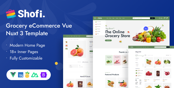 Shofi - Grocery eCommerce Vue Nuxt 3 Template by Theme_Pure