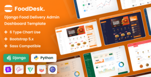 FoodDesk - Django Food Delivery Admin Dashboard Bootstrap Template by dexignlabs