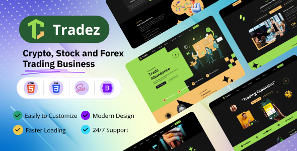 Tradez - Forex and Stock Broker HTML Template by UIAXIS