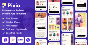 Pixio - Ecommerce Fashion Mobile App Template ( Bootstrap + PWA ) by DexignZone