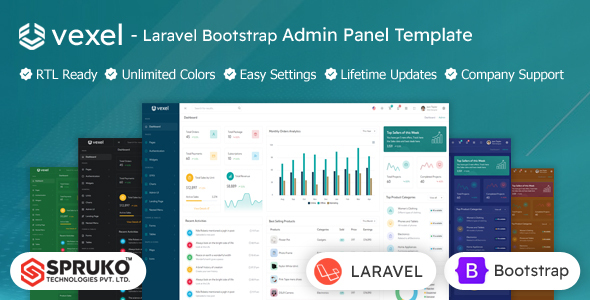 Vexel - Laravel Admin Dashboard Bootstrap Template by SPRUKO