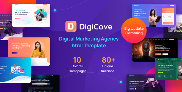 DigiCove - Digital Agency HTML Template by wpthemebooster