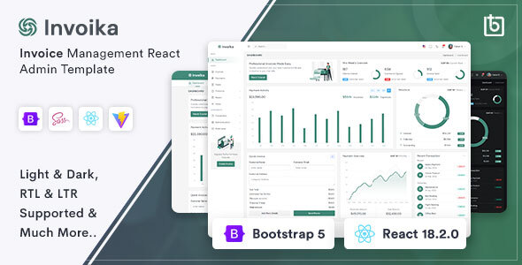 Invoika - React Invoice Management Admin Template by Themesbrand