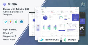 Minia - Tailwind CSS + Django Admin & Dashboard Template by Themesbrand