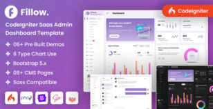 Fillow - CodeIgniter Saas Admin Dashboard Template by dexignlabs