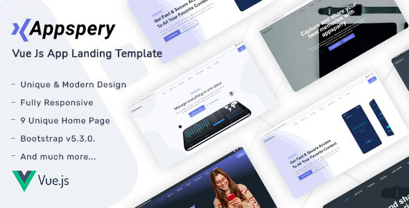 Appspery - Vue Landing Page Template by themesdesign