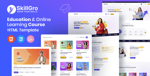 SkillGro - Online Courses & Education Template by ThemeGenix