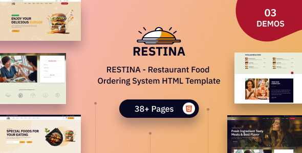 RESTINA - Restaurant Food Ordering System HTML Template by ThemeLab-Portfolio