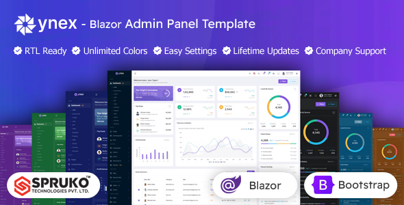 Ynex - Blazor Bootstrap Admin Template by SPRUKO
