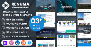 Renuma - Solar & Renewable Energy HTML Template by WebsiteDesignTemplates