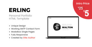 Erling - Personal Portfolio HTML Template by Marketify