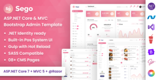 Sego - ASP.NET Core & MVC Bootstrap Restaurant Admin Dashboard Template by DexignZone