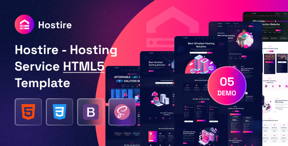 Hostire - Hosting Service HTML5 Template by Hamina-Themes