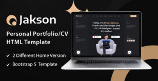 Jakson - Personal Portfolio/CV HTML Template. by SparkRaxx