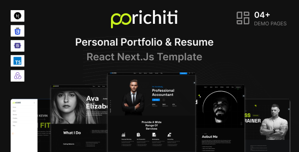 Personal Portfolio & Resume React Next.js Template - Porichiti by Codebasket