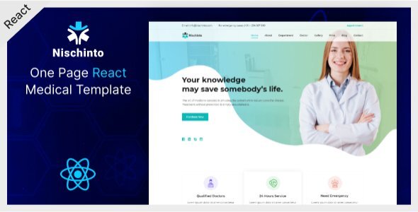 Nischinto - Medical and Healthcare ReactJS Template by laralink