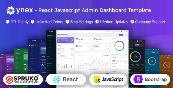 Ynex - Javascript Reactjs Dashboard Template by SPRUKO
