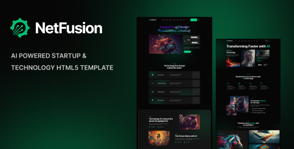 NetFusion - AI Powered Startup & Technology HTML5 Template by ThemeEarth