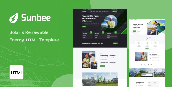 Sunbee - Solar & Renewable Energy HTML Template by Elegant-Studio