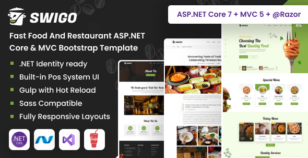 Swigo - Fast Food And Restaurant ASP.NET Core & MVC Bootstrap Template by DexignZone