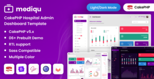 Mediqu - CakePHP Hospital Admin Dashboard Template by DexignZone
