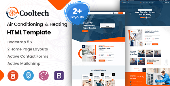 Cooltech - Air Conditioning & Heating HTML Template by KodeSolution