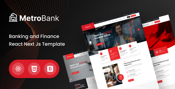 Metrobank - Banking and Finance React Next Js Template by TonaTheme