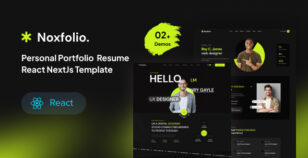 Noxfolio - Personal Portfolio Resume NextJs Template by Webtend