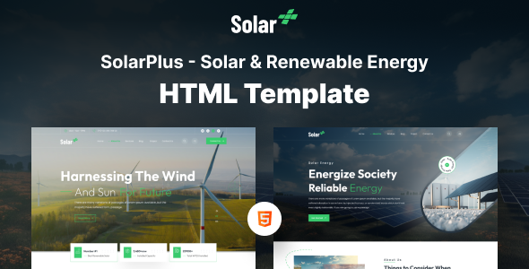 SolarPlus - Solar & Renewable Energy HTML Template by Theme-Junction