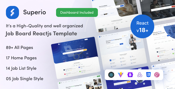 Superio – Job Portal & Job Board ReactJS Template by ib-themes