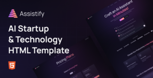 Assistify - AI Startup and Technology HTML Template by diversekit