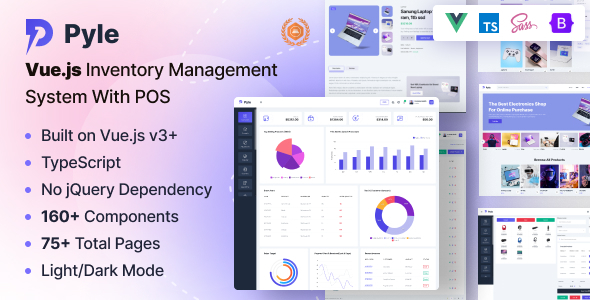 Pyle - Vue.js Inventory Management Admin Dashboard with POS by HiBootstrap