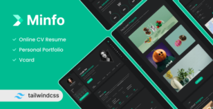 Minfo - Tailwind Personal Resume HTML Template by ThemeArray