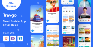 Travgo - Travel Mobile App HTML Ui Kit by Website_Stock