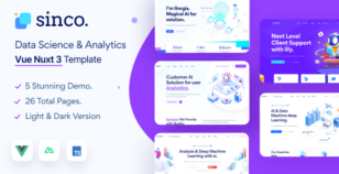 Sinco - Data Science & Analytics Vue nuxt 3 Template by NsPixel