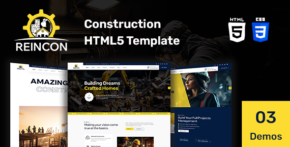 Reincon - Construction HTML5 Template by ThemeHt