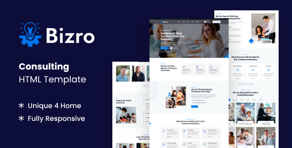 Bizro - Business Consulting HTML Template by softcodetf