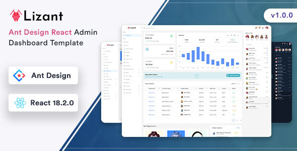 Lizant - Ant Design React Admin Dashboard Template by Themesbrand