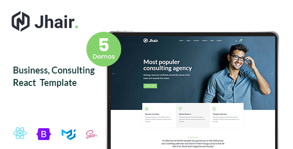Jhair - Business, Consulting React Template by themexshaper