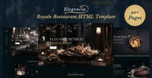Elegencia - Tailwind CSS Royale Restaurant, Hotel & Resort HTML Template by saihoai