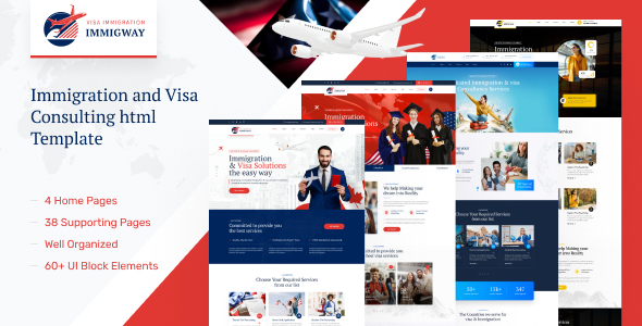 Immigway - Immigration and Visa Consulting HTML Template by wpthemebooster