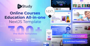HiStudy - Online Courses & Education React NextJS Template by Rainbow-Themes